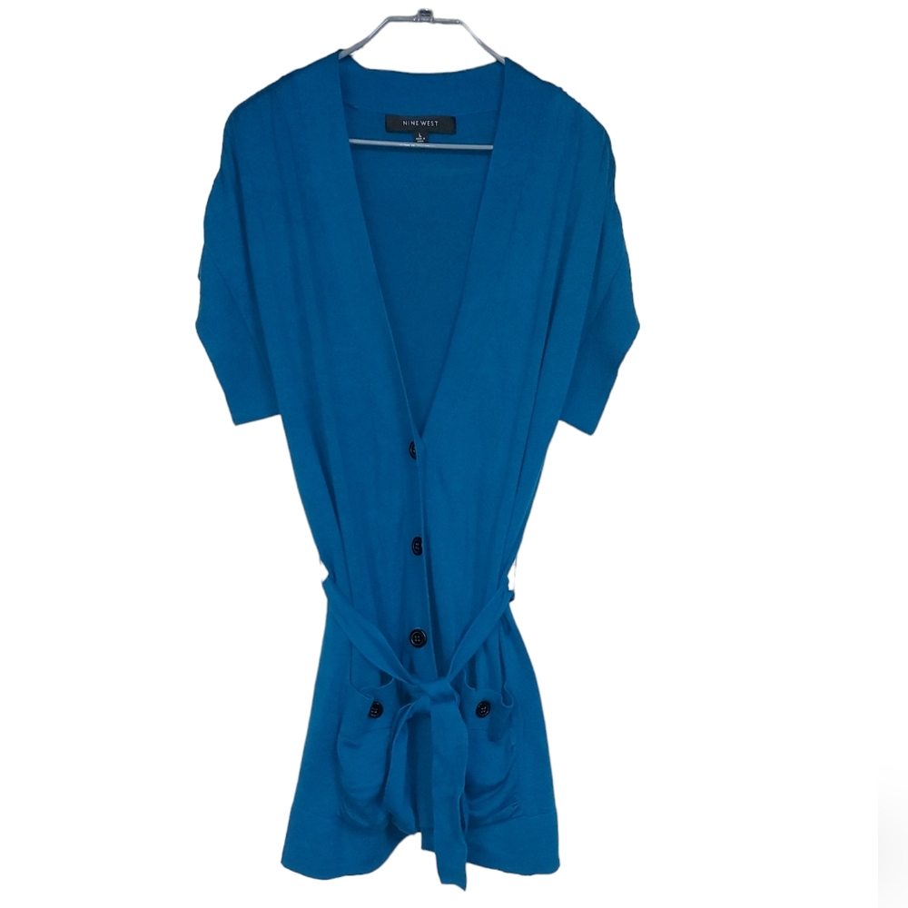 🐱 Nine West Short Sleeve Cardigan with Belt